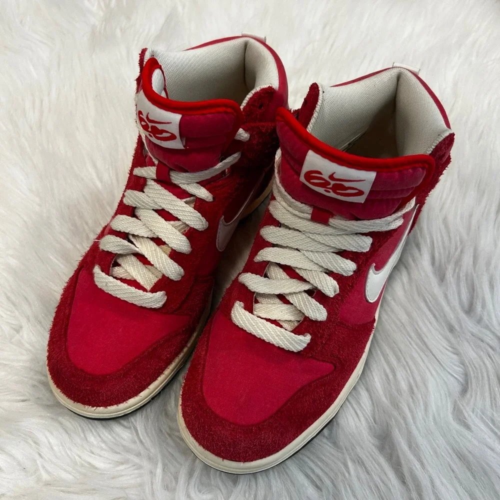 Nike Dunk High 6.0 'Action Red' Dunk SB‎ High Pro Suede 342252-670 Sneakers 7.5